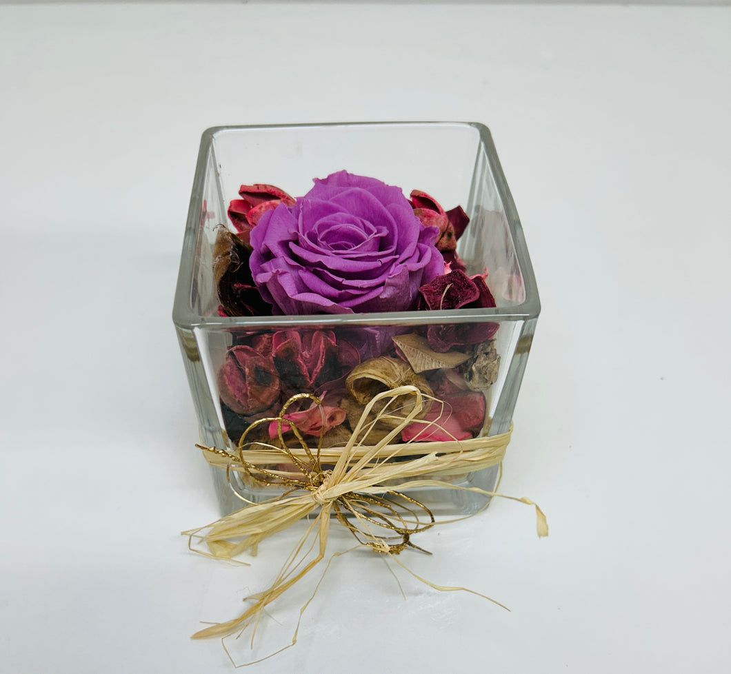 CENTRO FLOR PRESERVADA ROSA